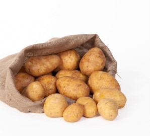 Kartoffeln in Jutebeutel